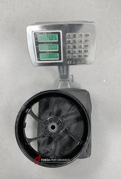We manufacture premium quality forged motorcycle wheels rims for YAMAHA in any design, size, color.

Wheel sizes (motorcycle spec):

Front: 3.5 x 17

Rear: 5.5 x 17

Weight:

Front: 4 kg (8.82 lbs)

Rear: 4.85 kg (10.69 lbs)


Finishing: Satin Black

Forza Performance Group engineers and manufactures each forged motorcycle wheel individually per order. This ensures precise fitment, uncompromised strength, and unique styling. Whether for racing, touring, or daily use — our wheels are built for both performan