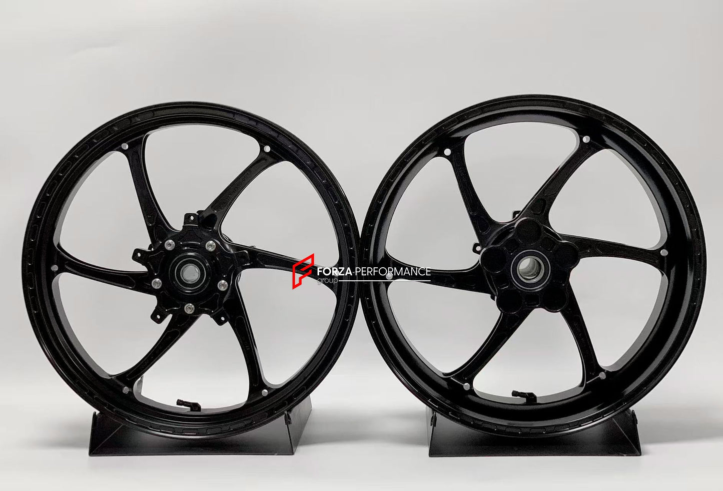 We manufacture premium quality forged motorcycle wheels rims for YAMAHA in any design, size, color.

Wheel sizes (motorcycle spec):

Front: 3.5 x 17

Rear: 5.5 x 17

Weight:

Front: 4 kg (8.82 lbs)

Rear: 4.85 kg (10.69 lbs)


Finishing: Satin Black

Forza Performance Group engineers and manufactures each forged motorcycle wheel individually per order. This ensures precise fitment, uncompromised strength, and unique styling. Whether for racing, touring, or daily use — our wheels are built for both performan