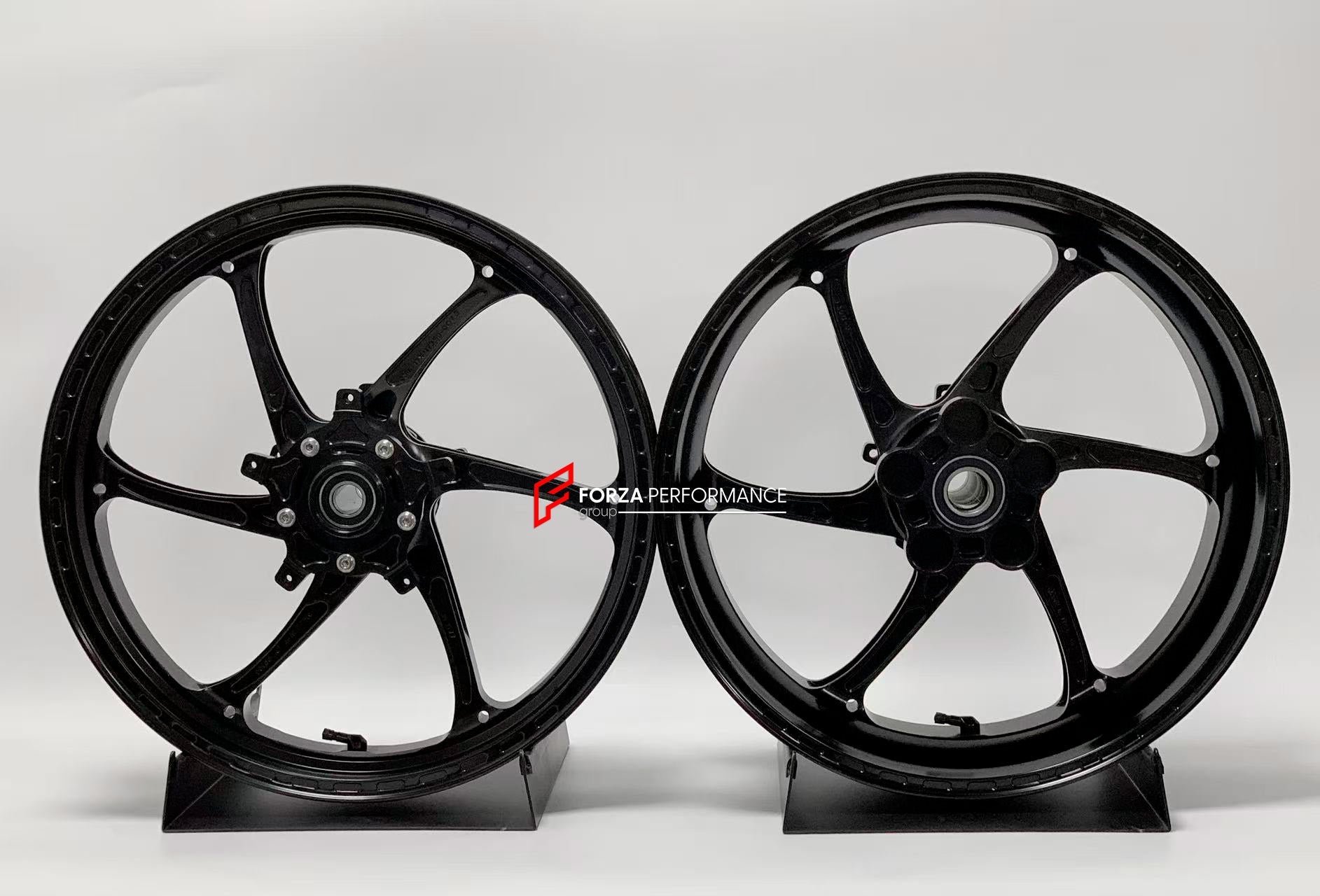 We manufacture premium quality forged motorcycle wheels rims for YAMAHA in any design, size, color.

Wheel sizes (motorcycle spec):

Front: 3.5 x 17

Rear: 5.5 x 17

Weight:

Front: 4 kg (8.82 lbs)

Rear: 4.85 kg (10.69 lbs)


Finishing: Satin Black

Forza Performance Group engineers and manufactures each forged motorcycle wheel individually per order. This ensures precise fitment, uncompromised strength, and unique styling. Whether for racing, touring, or daily use — our wheels are built for both performan