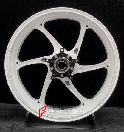 We manufacture premium quality forged motorcycle wheels rims for YAMAHA in any design, size, color.

Wheel sizes (motorcycle spec):

Front: 3.5 x 17

Rear: 5.5 x 17

Weight:

Front: 4.35 kg (9.59 lbs)

Rear: 4.95 kg (10.91 lbs)


Finishing: Gloss White

Forza Performance Group engineers and manufactures each forged motorcycle wheel individually per order. This ensures precise fitment, uncompromised strength, and unique styling. Whether for racing, touring, or daily use — our wheels are built for both perfor