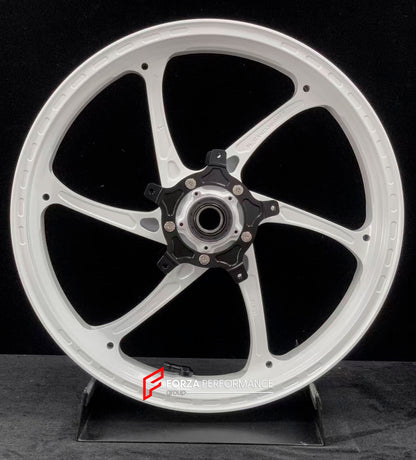 We manufacture premium quality forged motorcycle wheels rims for YAMAHA in any design, size, color.

Wheel sizes (motorcycle spec):

Front: 3.5 x 17

Rear: 5.5 x 17

Weight:

Front: 4.35 kg (9.59 lbs)

Rear: 4.95 kg (10.91 lbs)


Finishing: Gloss White

Forza Performance Group engineers and manufactures each forged motorcycle wheel individually per order. This ensures precise fitment, uncompromised strength, and unique styling. Whether for racing, touring, or daily use — our wheels are built for both perfor