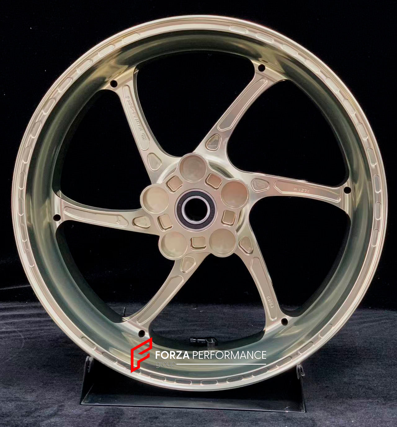 We manufacture premium quality forged motorcycle wheels rims for YAMAHA in any design, size, color.

Wheel sizes (motorcycle spec):

Front: 3.5 x 17

Rear: 6 x 17

Weight:

Front: 4.05 kg (8.93 lbs)

Rear: 5 kg (11.02 lbs)


Finishing: Gloss Bronze

Forza Performance Group engineers and manufactures each forged motorcycle wheel individually per order. This ensures precise fitment, uncompromised strength, and unique styling. Whether for racing, touring, or daily use — our wheels are built for both performanc