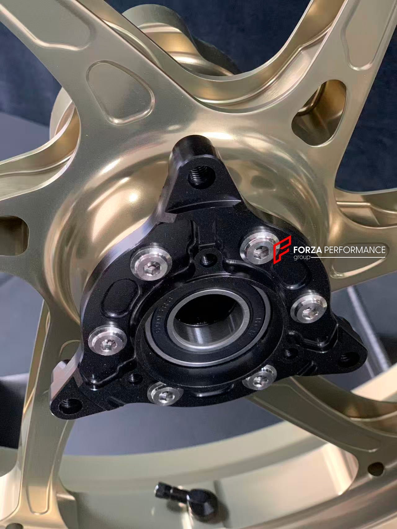 We manufacture premium quality forged motorcycle wheels rims for YAMAHA in any design, size, color.

Wheel sizes (motorcycle spec):

Front: 3 x 17

Rear: 4 x 17

Weight:

Front: 3.1 kg (6.83 lbs)

Rear: 3.55 kg (7.83 lbs)


Finishing: Satin Bronze

Forza Performance Group engineers and manufactures each forged motorcycle wheel individually per order. This ensures precise fitment, uncompromised strength, and unique styling. Whether for racing, touring, or daily use — our wheels are built for both performance