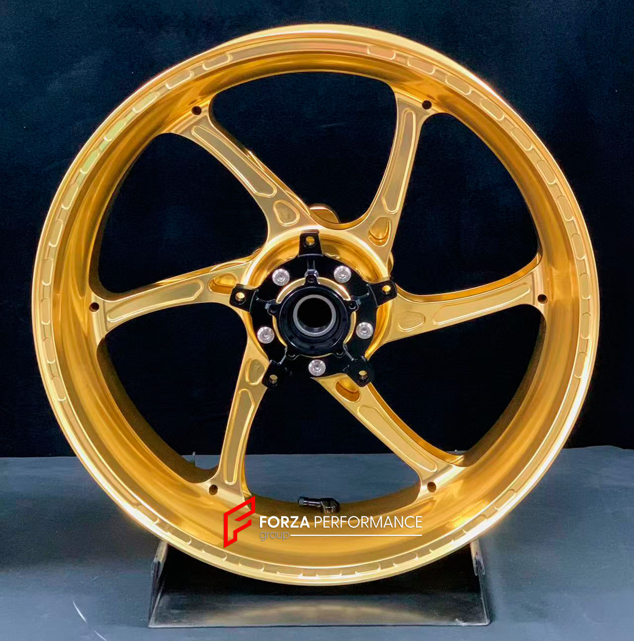 We manufacture premium quality forged motorcycle wheels rims for YAMAHA in any design, size, color.

Wheel sizes (motorcycle spec):

Front: 3.5 x 17

Rear: 6 x 17

Weight:

Front: 3.95 kg (8.7 lbs)

Rear: 4.9 kg (10.8 lbs)

Finishing: Gloss Gold

Forza Performance Group engineers and manufactures each forged motorcycle wheel individually per order. This ensures precise fitment, uncompromised strength, and unique styling. Whether for racing, touring, or daily use — our wheels are built for both performance a