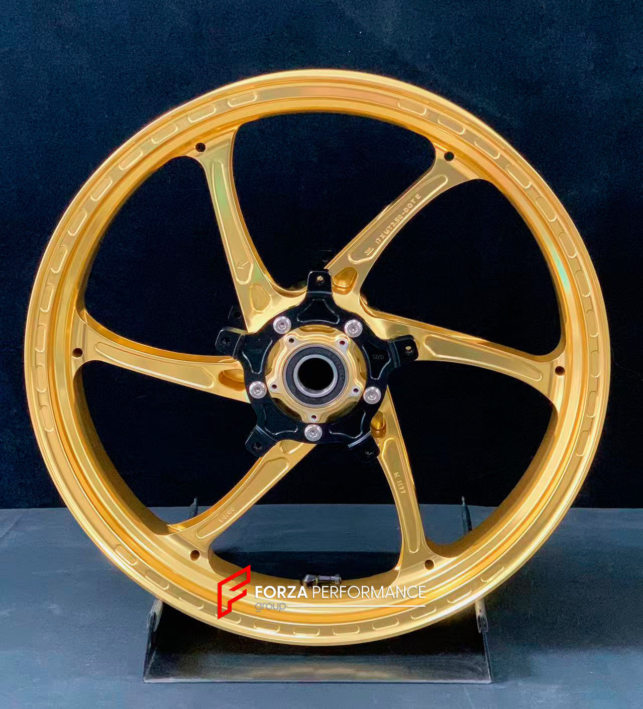 We manufacture premium quality forged motorcycle wheels rims for YAMAHA in any design, size, color.

Wheel sizes (motorcycle spec):

Front: 3.5 x 17

Rear: 6 x 17

Weight:

Front: 3.95 kg (8.7 lbs)

Rear: 4.9 kg (10.8 lbs)

Finishing: Gloss Gold

Forza Performance Group engineers and manufactures each forged motorcycle wheel individually per order. This ensures precise fitment, uncompromised strength, and unique styling. Whether for racing, touring, or daily use — our wheels are built for both performance a