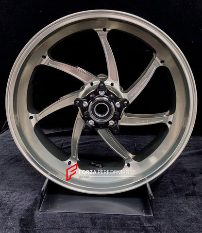 We manufacture premium quality forged motorcycle wheels rims for YAMAHA in any design, size, color.

Wheel sizes (motorcycle spec):

Front: 3.5 x 17

Rear: 5.5 x 17

Weight:

Front: 4.25 kg (9.37 lbs)

Rear: 4.9 kg (10.8 lbs)


Finishing: Gloss Titanium

Forza Performance Group engineers and manufactures each forged motorcycle wheel individually per order. This ensures precise fitment, uncompromised strength, and unique styling. Whether for racing, touring, or daily use — our wheels are built for both perfo