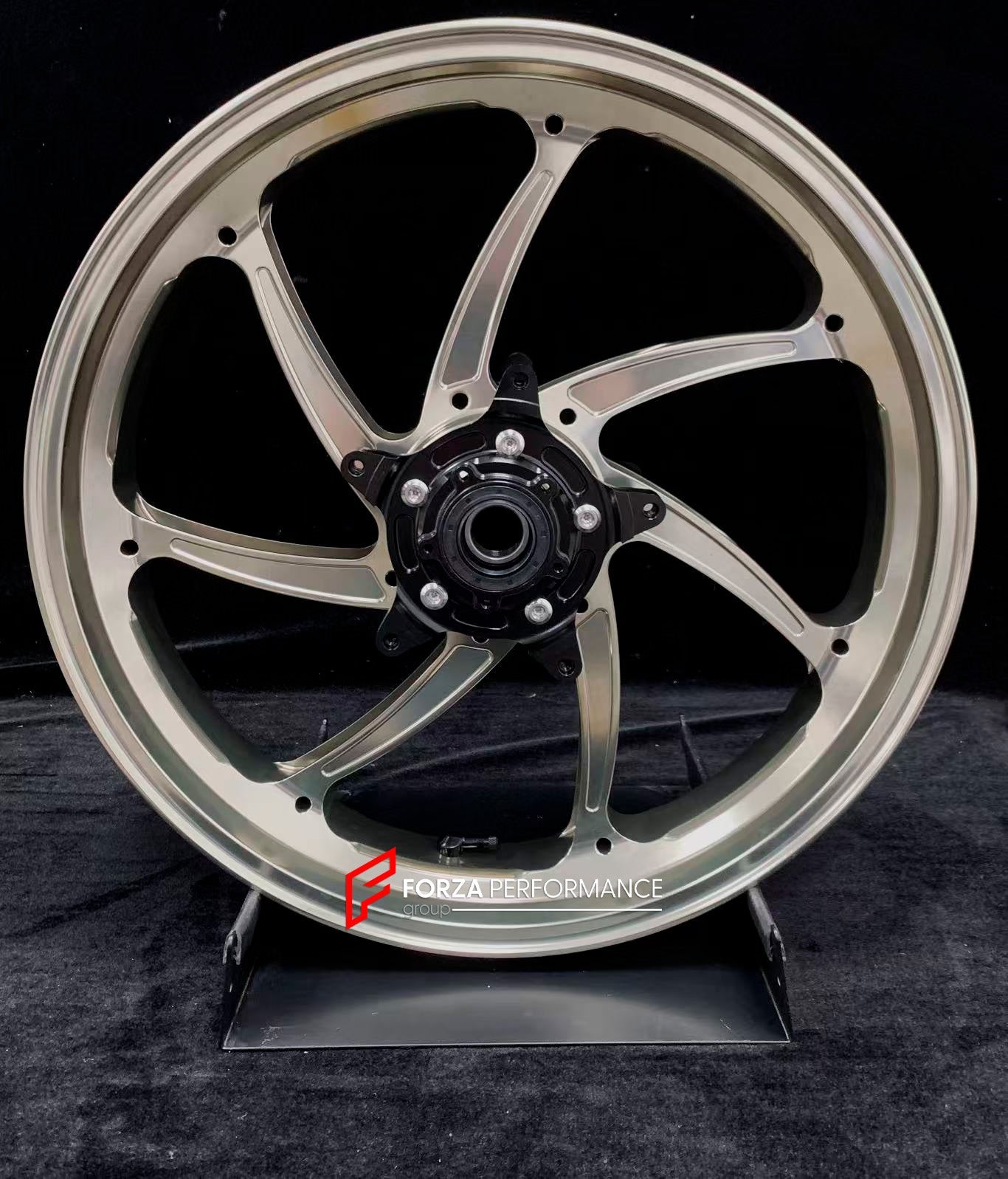 We manufacture premium quality forged motorcycle wheels rims for YAMAHA in any design, size, color.

Wheel sizes (motorcycle spec):

Front: 3.5 x 17

Rear: 5.5 x 17

Weight:

Front: 4.25 kg (9.37 lbs)

Rear: 4.9 kg (10.8 lbs)


Finishing: Gloss Titanium

Forza Performance Group engineers and manufactures each forged motorcycle wheel individually per order. This ensures precise fitment, uncompromised strength, and unique styling. Whether for racing, touring, or daily use — our wheels are built for both perfo