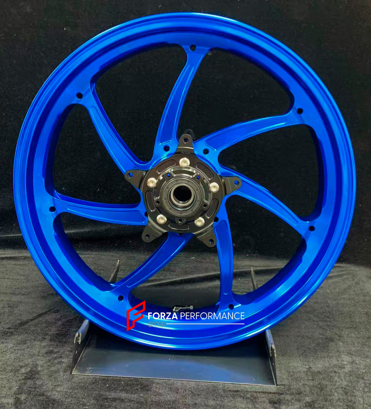 We manufacture premium quality forged motorcycle wheels rims for YAMAHA in any design, size, color.

Wheel sizes (motorcycle spec):

Front: 3.5 x 17

Rear: 5.5 x 17

Weight:

Front: 4.25 kg (9.37 lbs)

Rear: 4.9 kg (10.8 lbs)


Finishing: Gloss Blue

Forza Performance Group engineers and manufactures each forged motorcycle wheel individually per order. This ensures precise fitment, uncompromised strength, and unique styling. Whether for racing, touring, or daily use — our wheels are built for both performan