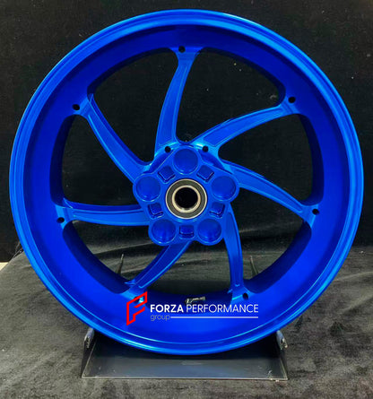 We manufacture premium quality forged motorcycle wheels rims for YAMAHA in any design, size, color.

Wheel sizes (motorcycle spec):

Front: 3.5 x 17

Rear: 5.5 x 17

Weight:

Front: 4.25 kg (9.37 lbs)

Rear: 4.9 kg (10.8 lbs)


Finishing: Gloss Blue

Forza Performance Group engineers and manufactures each forged motorcycle wheel individually per order. This ensures precise fitment, uncompromised strength, and unique styling. Whether for racing, touring, or daily use — our wheels are built for both performan