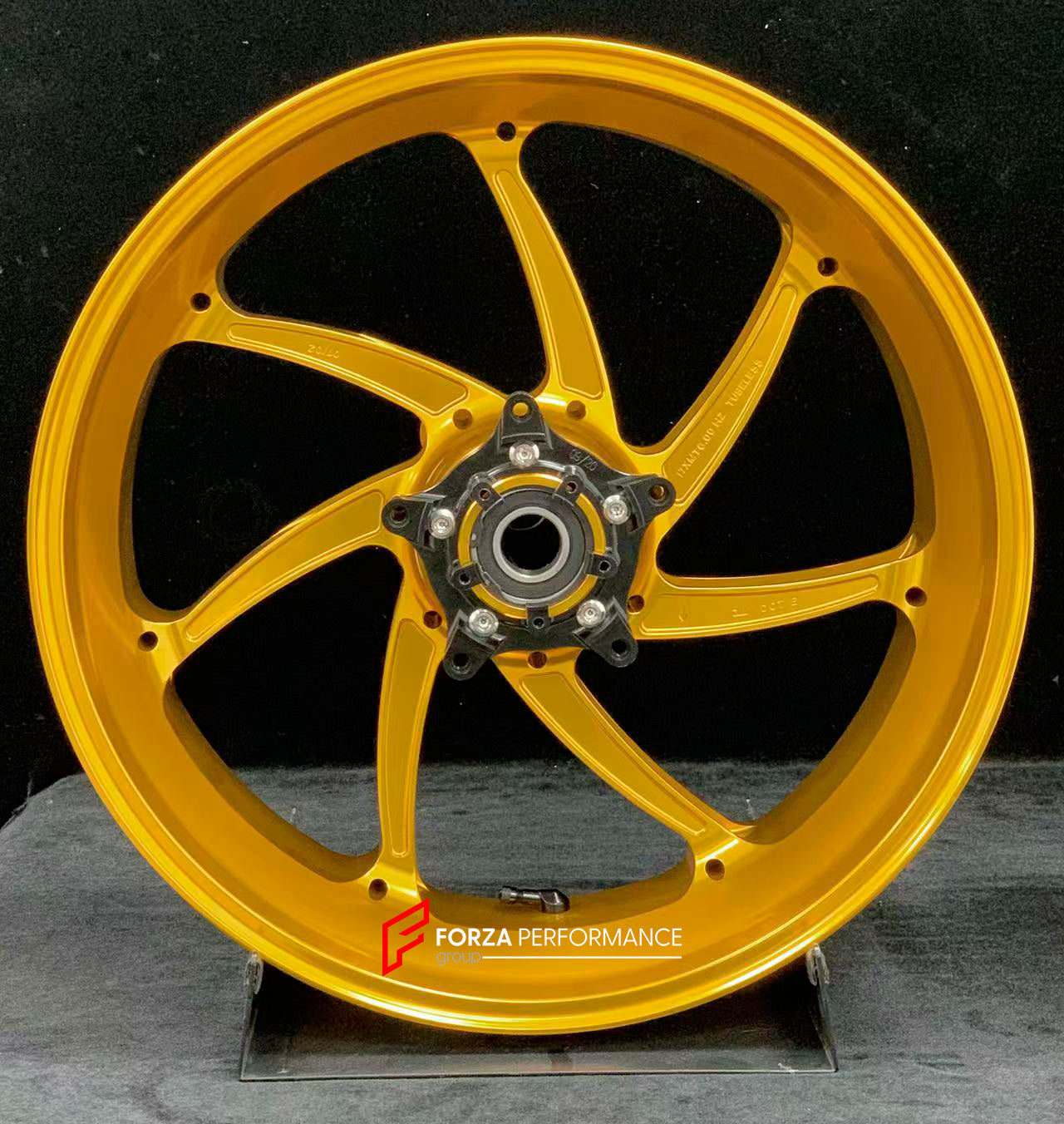 We manufacture premium quality forged motorcycle wheels rims for YAMAHA in any design, size, color.

Wheel sizes (motorcycle spec):

Front: 3.5 x 17

Rear: 6 x 17

Weight:

Front: 4.3 kg (9.48 lbs)

Rear 4.9 kg (10.8 lbs)


Finishing: Gloss Gold

Forza Performance Group engineers and manufactures each forged motorcycle wheel individually per order. This ensures precise fitment, uncompromised strength, and unique styling. Whether for racing, touring, or daily use — our wheels are built for both performance a