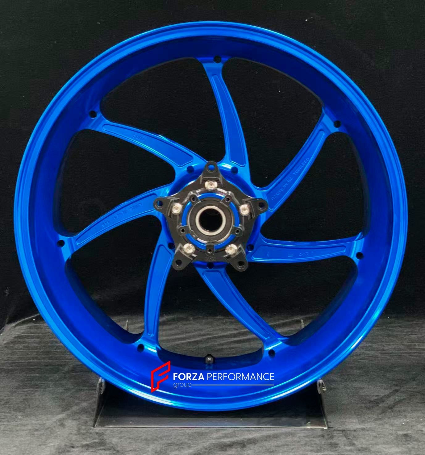 We manufacture premium quality forged motorcycle wheels rims for YAMAHA in any design, size, color.

Wheel sizes (motorcycle spec):

Front: 3.5 x 17

Rear: 6 x 17

Weight:

Front: 4.3 kg (9.48 lbs)

Rear 4.9 kg (10.8 lbs)


Finishing: Gloss Blue

Forza Performance Group engineers and manufactures each forged motorcycle wheel individually per order. This ensures precise fitment, uncompromised strength, and unique styling. Whether for racing, touring, or daily use — our wheels are built for both performance a