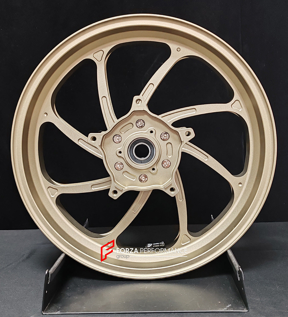 We manufacture premium quality forged motorcycle wheels rims for YAMAHA in any design, size, color.

Wheel sizes (motorcycle spec):

Front: 3.5 x 15

Rear: 4.5 x 15

Weight:

Front: 3.62 kg (7.98 lbs)

Rear: 4.8 kg (10.58 lbs)


Finishing: Satin Bronze

Forza Performance Group engineers and manufactures each forged motorcycle wheel individually per order. This ensures precise fitment, uncompromised strength, and unique styling. Whether for racing, touring, or daily use — our wheels are built for both perfor