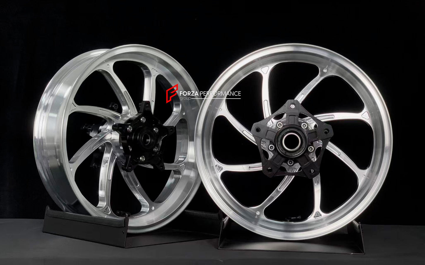 We manufacture premium quality forged motorcycle wheels rims for YAMAHA in any design, size, color.

Wheel sizes (motorcycle spec):

Front: 3.5 x 15

Rear: 4.5 x 15

Weight:

Front: 3.65 kg (8.04 lbs)

Rear: 4.85 kg (10.69 lbs)


Finishing: Gloss Silver

Forza Performance Group engineers and manufactures each forged motorcycle wheel individually per order. This ensures precise fitment, uncompromised strength, and unique styling. Whether for racing, touring, or daily use — our wheels are built for both perfo
