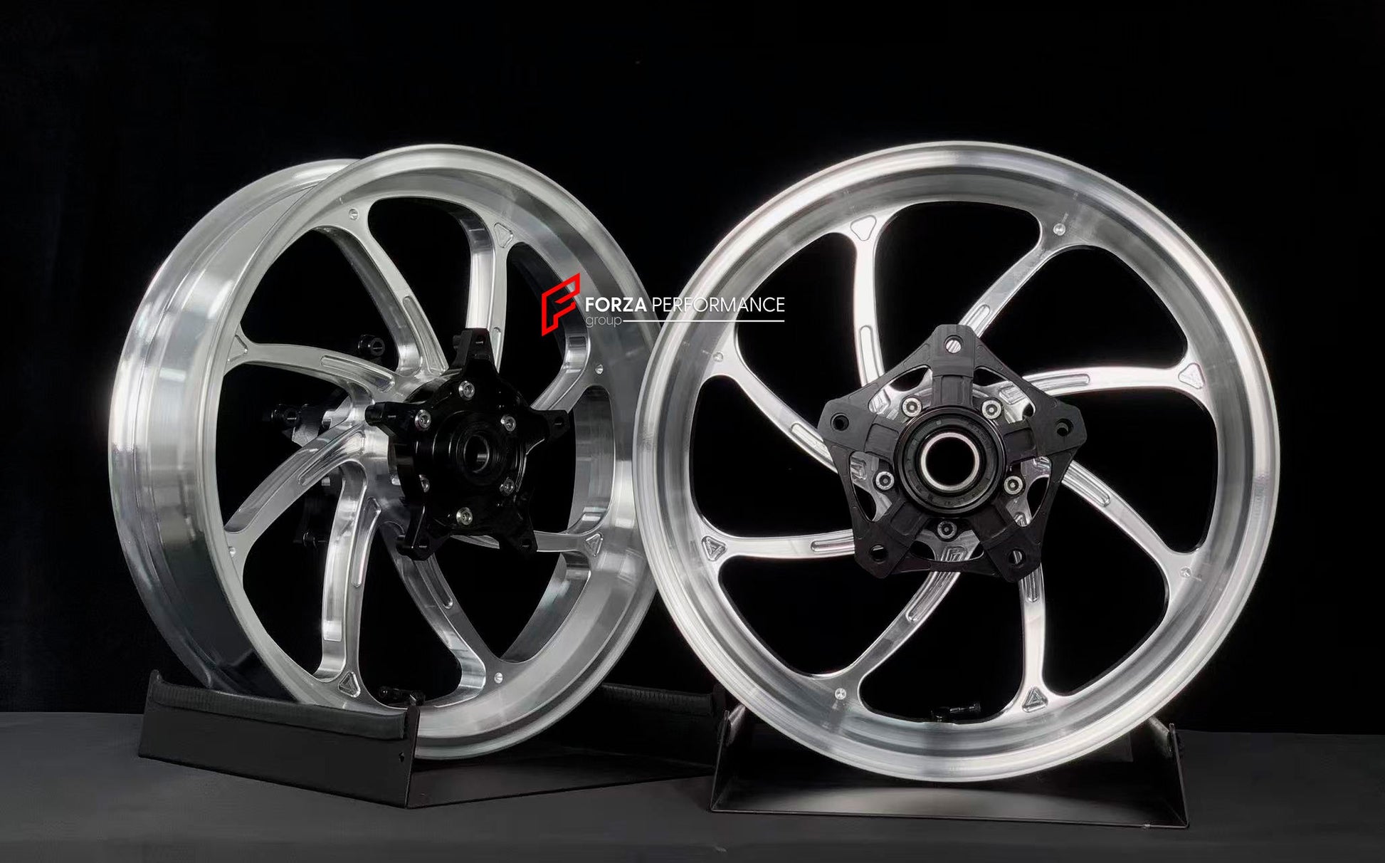 We manufacture premium quality forged motorcycle wheels rims for YAMAHA in any design, size, color.

Wheel sizes (motorcycle spec):

Front: 3.5 x 15

Rear: 4.5 x 15

Weight:

Front: 3.65 kg (8.04 lbs)

Rear: 4.85 kg (10.69 lbs)


Finishing: Gloss Silver

Forza Performance Group engineers and manufactures each forged motorcycle wheel individually per order. This ensures precise fitment, uncompromised strength, and unique styling. Whether for racing, touring, or daily use — our wheels are built for both perfo
