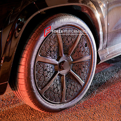 FORGED WHEELS RIMS for MERCEDES MAYBACH EQS SUV 2026 FORZA PERFORMANCE OEM MAYBACH NIGHT SERIES 7 SPOKE MAYBACH PATTERN