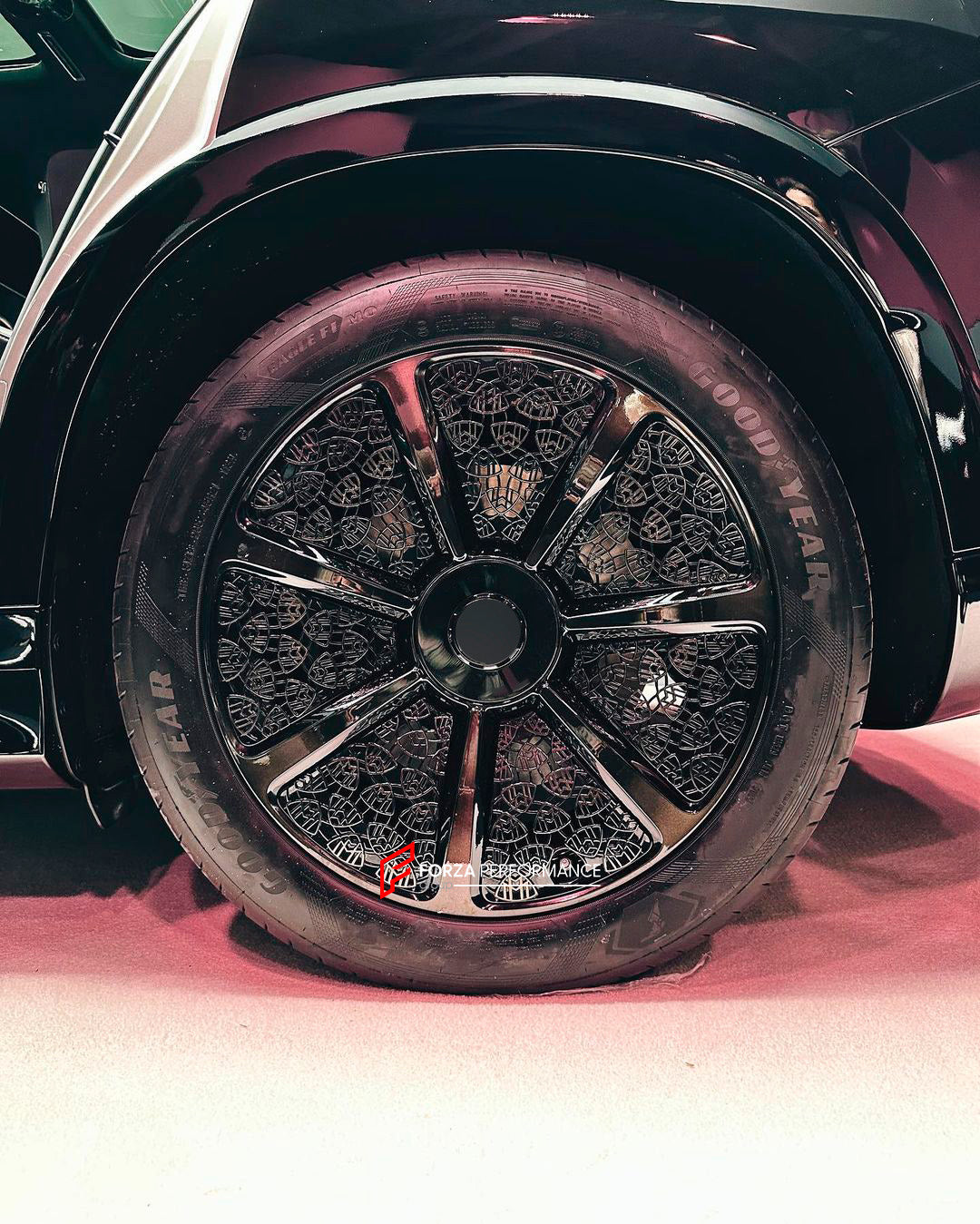 FORGED WHEELS RIMS for MERCEDES MAYBACH EQS SUV 2026 FORZA PERFORMANCE OEM MAYBACH NIGHT SERIES 7 SPOKE MAYBACH PATTERN