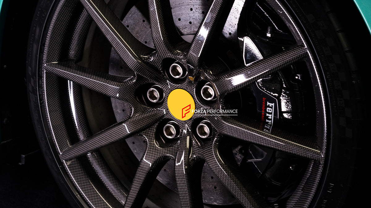 FORZA PEFORMANCE REAL CARBON FORGED WHEELS RIMS for FERRARI 296 SPECIALE custom fit OEM