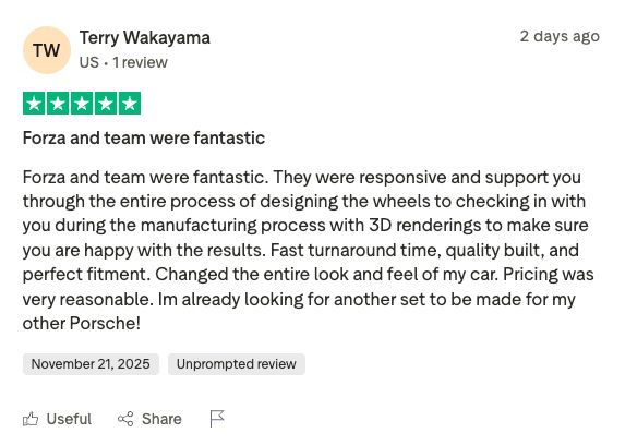 FORZA PERFORMANCE 18 INCH FORGED WHEELS RIMS for PORSCHE 911 964 TURBO custom fit 501 GTM