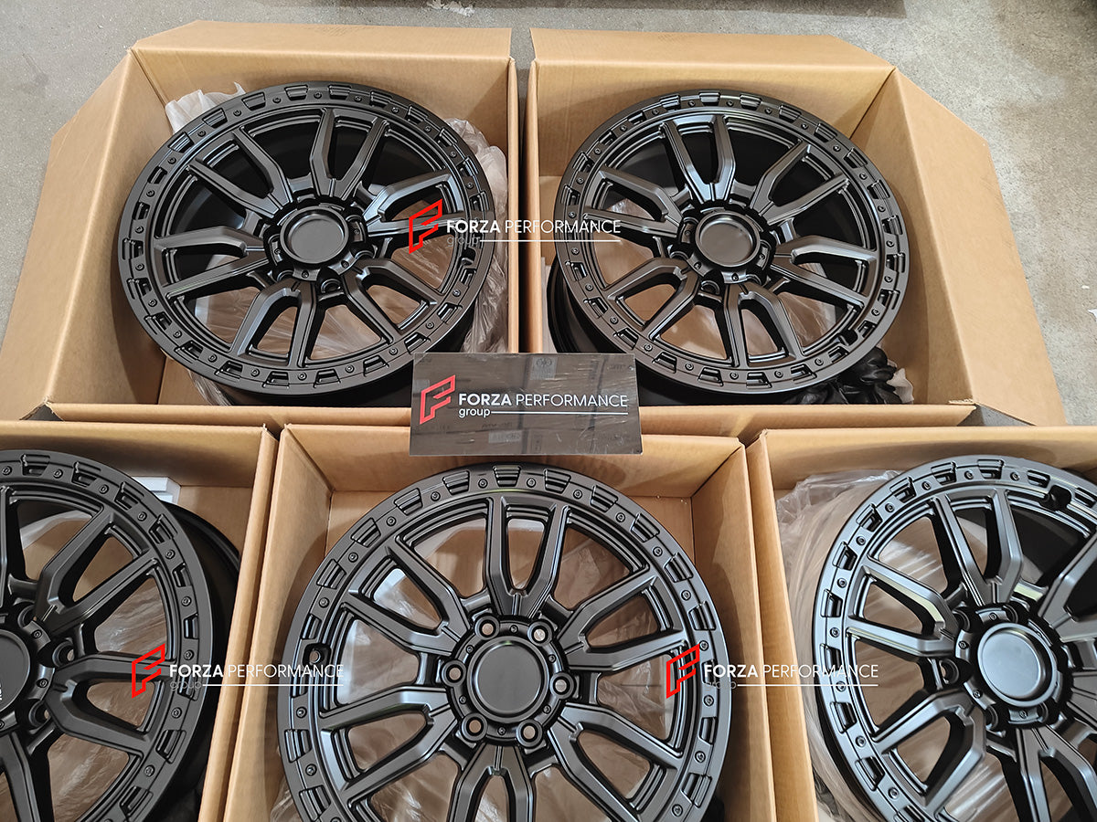 FORZA PERFORMANCE 20 INCH FORGED WHEELS RIMS for BYD LEOPARD 8 2025 custom fit BLACK ROCK RAMBLER
