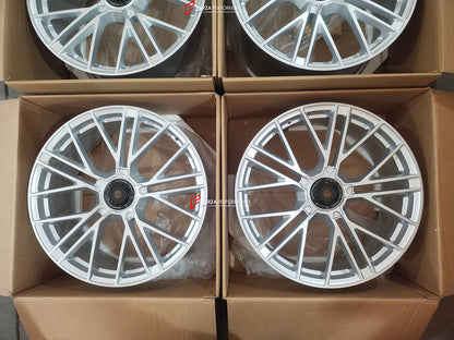 FORZA PERFORMANCE 21 INCH FORGED WHEELS RIMS for PORSCHE TAYCAN 4S 2024 custom fit OEM RS SPYDER 992601025AR 9Y3601025ALOC6 9Y3601025AMOC6