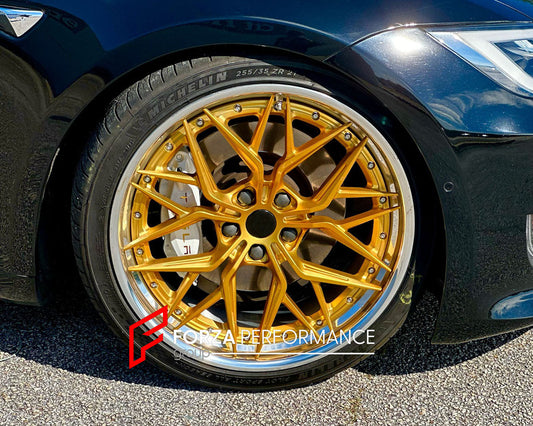 FORZA PERFORMANCE 21 INCH FORGED WHEELS RIMS for TESLA MODEL S 2017 custom fit AL13 R80