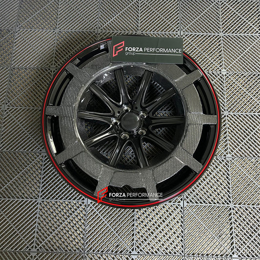 FORZA PERFORMANCE 22 INCH FORGED WHEELS RIMS for AUDI RS6 C8 2022 custom fit MONOBLOCK Z ROCKET CARBON