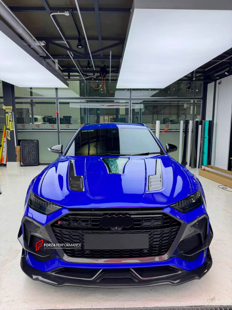 FORZA PERFORMANCE 22 INCH FORGED WHEELS RIMS for AUDI RS6 C8 2022 custom fit MONOBLOCK Z ROCKET CARBON