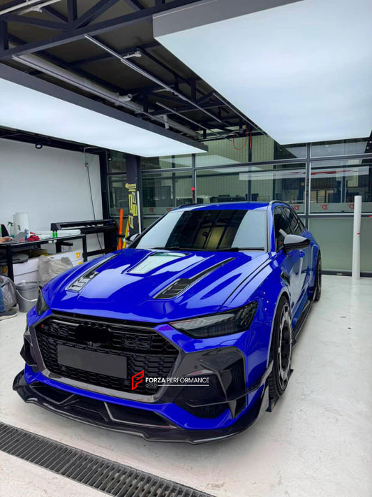 FORZA PERFORMANCE 22 INCH FORGED WHEELS RIMS for AUDI RS6 C8 2022 custom fit MONOBLOCK Z ROCKET CARBON