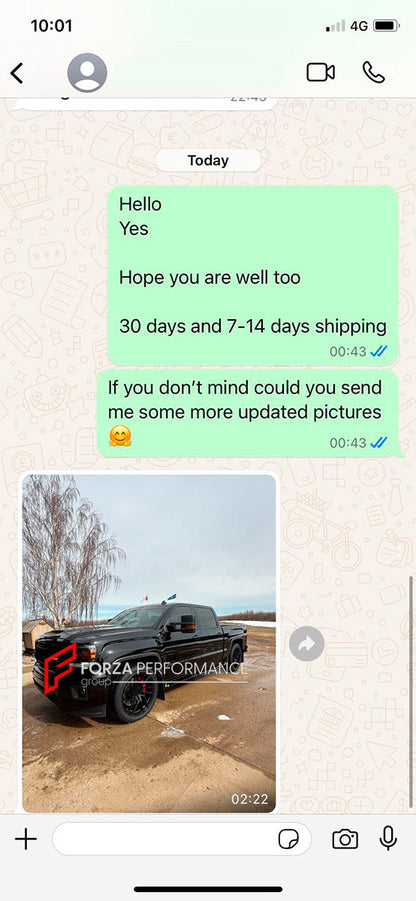 FORZA PERFORMANCE 22 INCH FORGED WHEELS RIMS for GMC SIERRA 1500 2014 custom fit VOSSEN