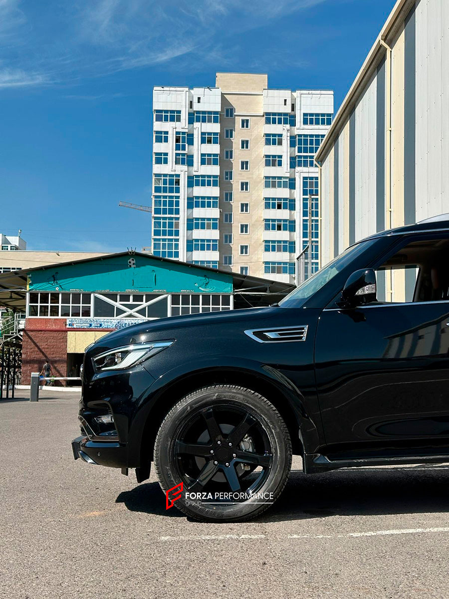 FORZA PERFORMANCE 22 INCH FORGED WHEELS RIMS for INFINITI QX80 Z62 2022 custom fit BLACK RHINO FARO