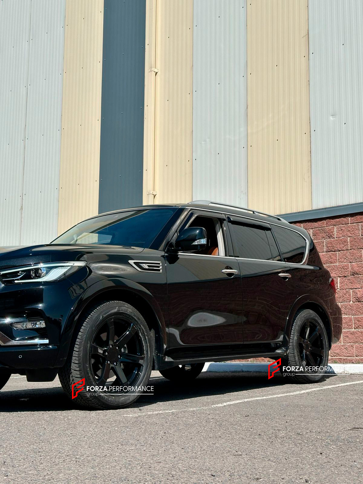 FORZA PERFORMANCE 22 INCH FORGED WHEELS RIMS for INFINITI QX80 Z62 2022 custom fit BLACK RHINO FARO