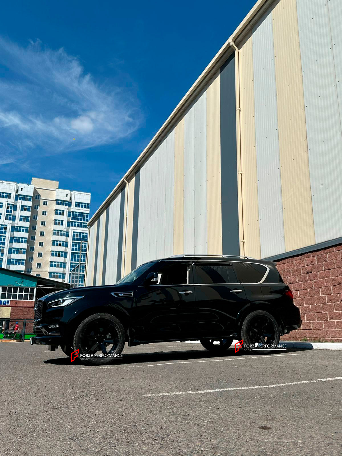 FORZA PERFORMANCE 22 INCH FORGED WHEELS RIMS for INFINITI QX80 Z62 2022 custom fit BLACK RHINO FARO