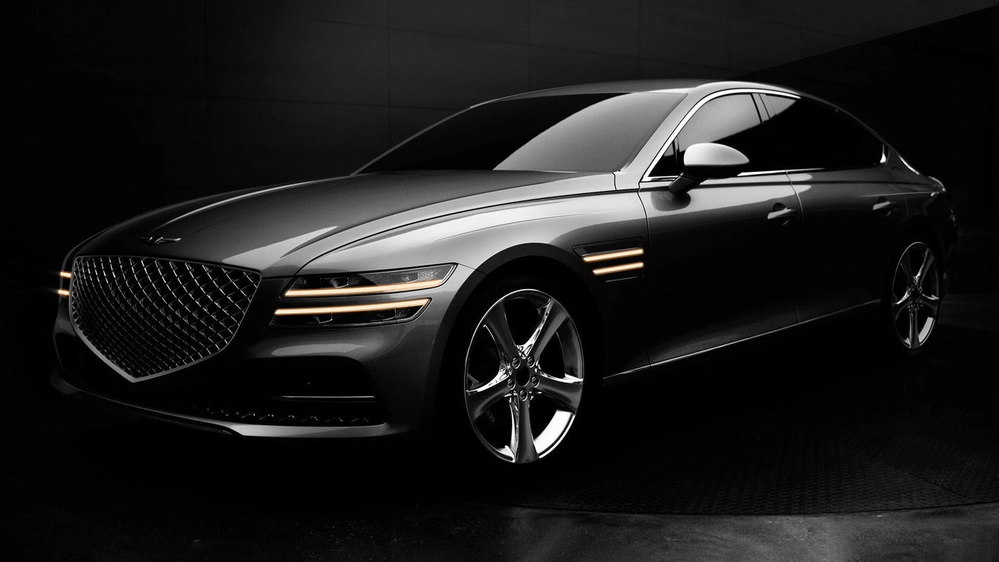 OEM GENESIS We manufacture premium quality forged wheels rims for   GENESIS G80 RG3 2020+ in any design, size, color.  Wheels size:   Front 20 x 8.5 ET 43.5  Rear 20 x 9.5 ET 56  PCD: 5 x 114.3  CB: 67.1  Forged wheels can be produced in any wheel specs by your inquiries and we can provide our specs